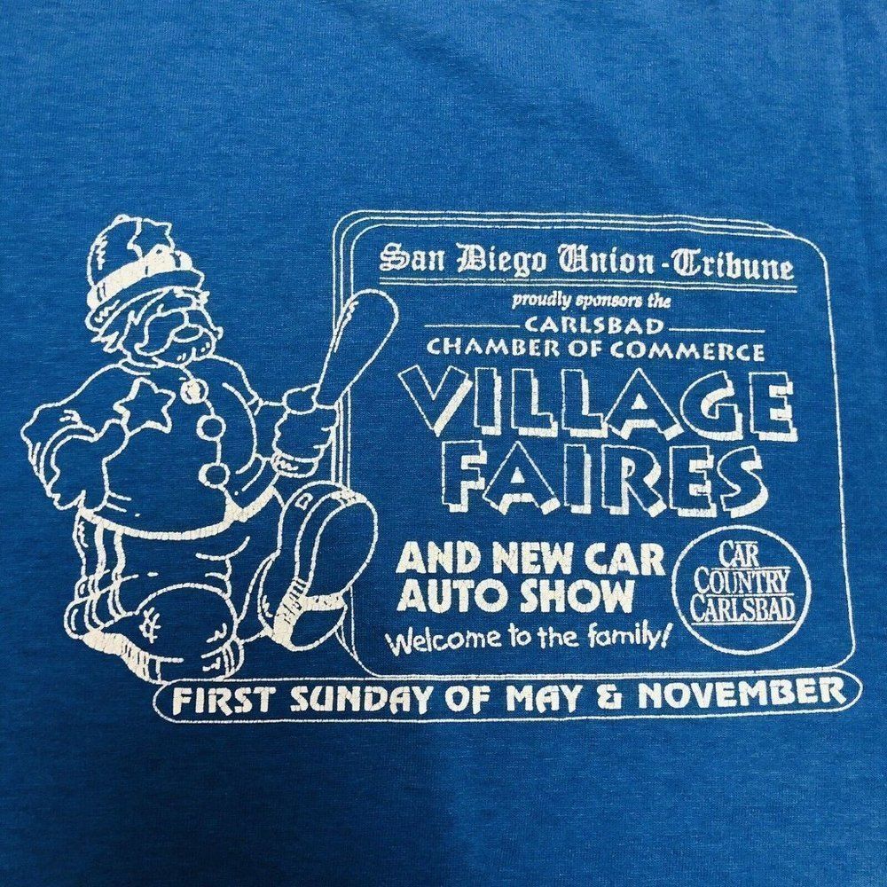 Vintage Keystone Kop Blue San Diego T Shirt XL